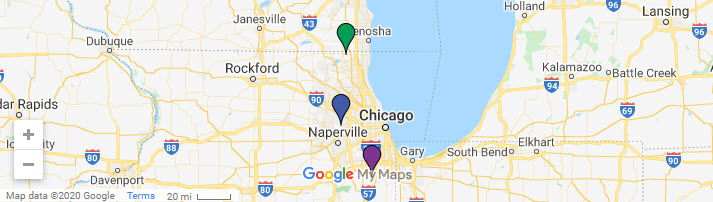 Click for a Google map of all 3 locations